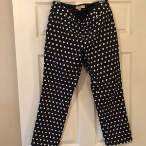 Cropped Polka-Dot Work Pants